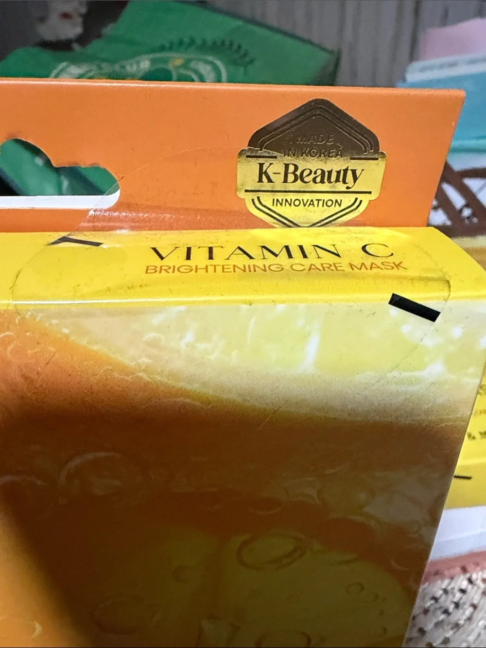 K-Beauty Sapeio Vitamin C Brightening Care Mask – Yellow (5 Sheet Masks)
